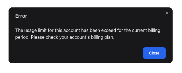 Usage Error