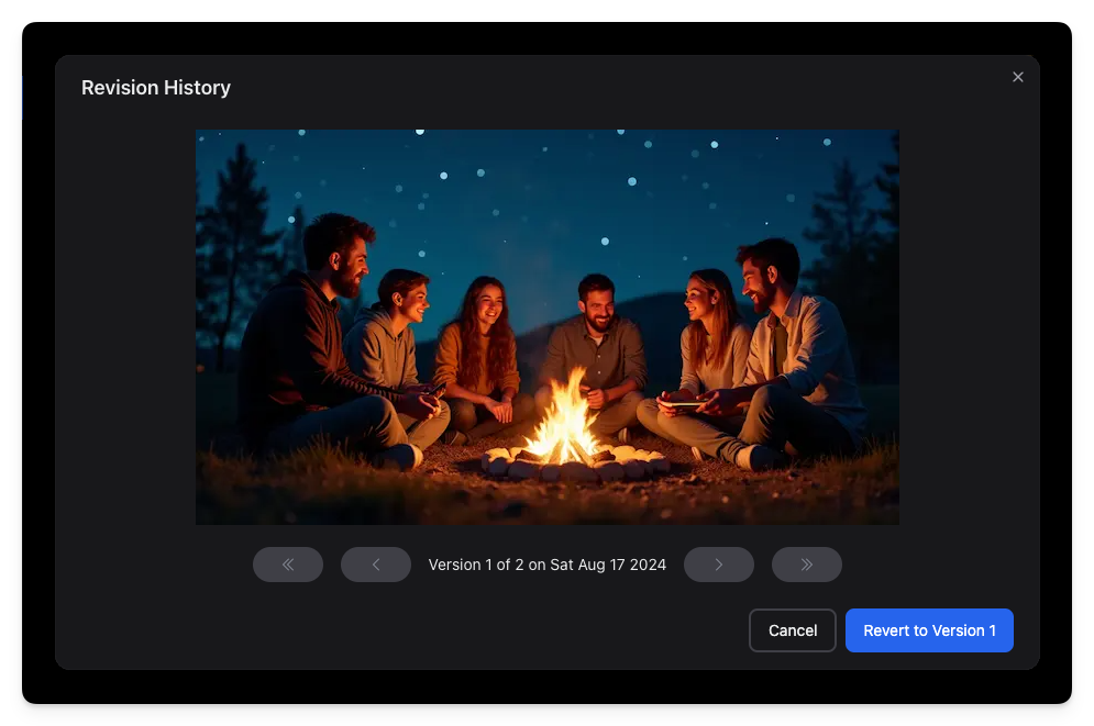 Image revision history