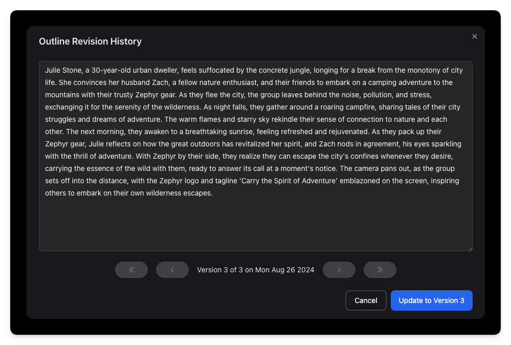 Browse outine versions