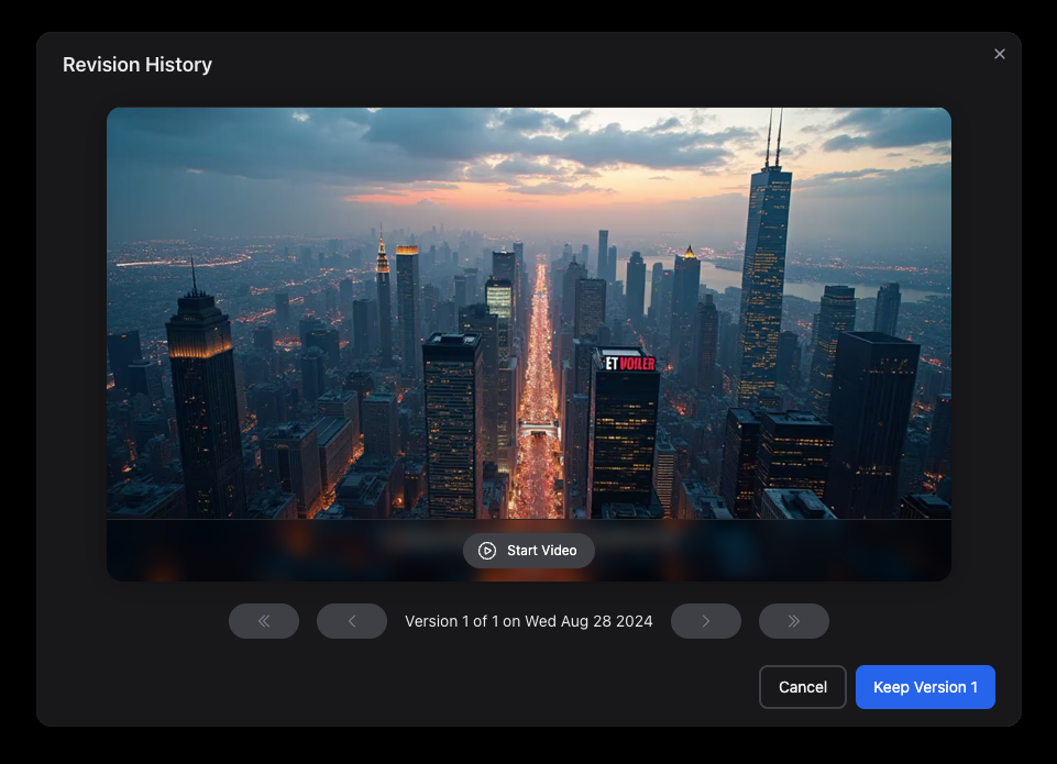 Video revision history